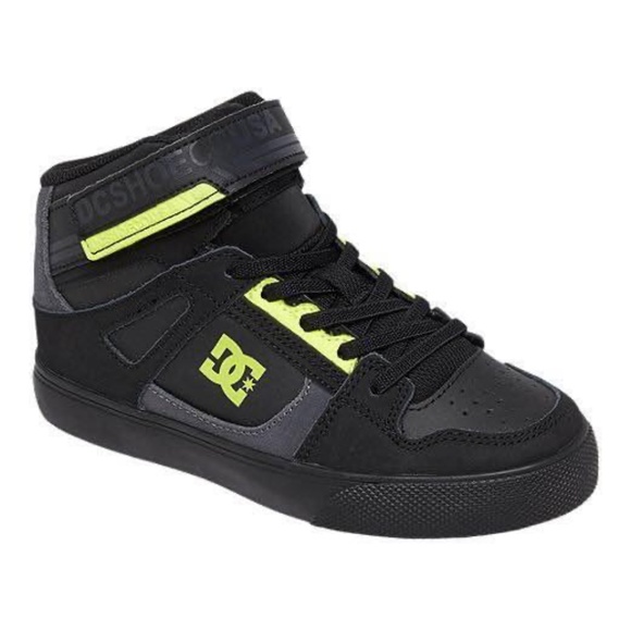 BRAND NEW boy / girl youth DC dc pure high top ev shoes with velcro size 12 & 13 - Picture 1 of 7